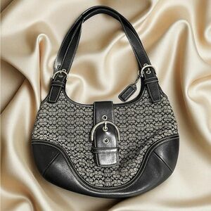 ‼️SOLD‼️Pre-loved Coach Signature Soho Jacquard Flap (7074)